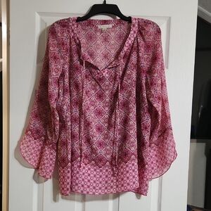 Women's Pink Patterned Top